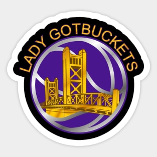 Lady Gotbuckets Sticker